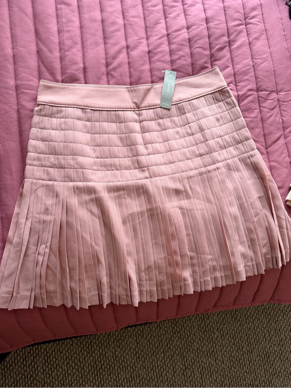 J. Crew Blush Pleated Mini Skirt
